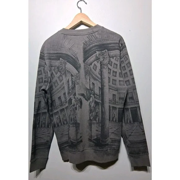 Hugo Boss Dadded Men's Oversized Charcoal Printed Sweatshirt Size S - Picture 5 of 11
